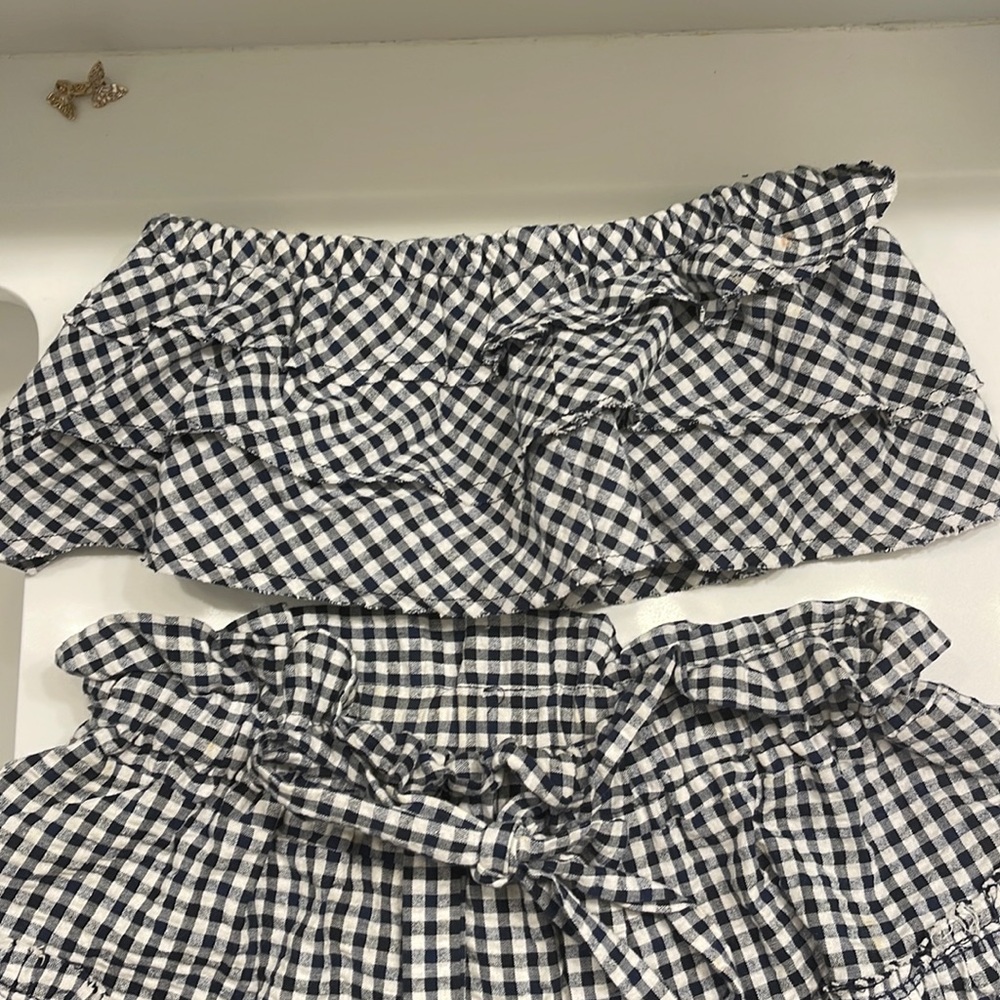 Blue gingham set for reference only